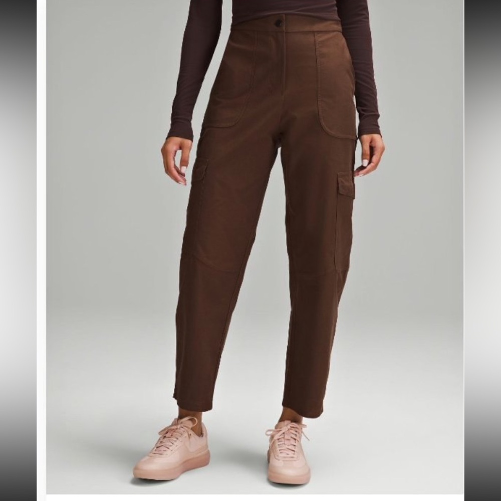 lululemon athletica Brown High-Rise Cargo Trousers